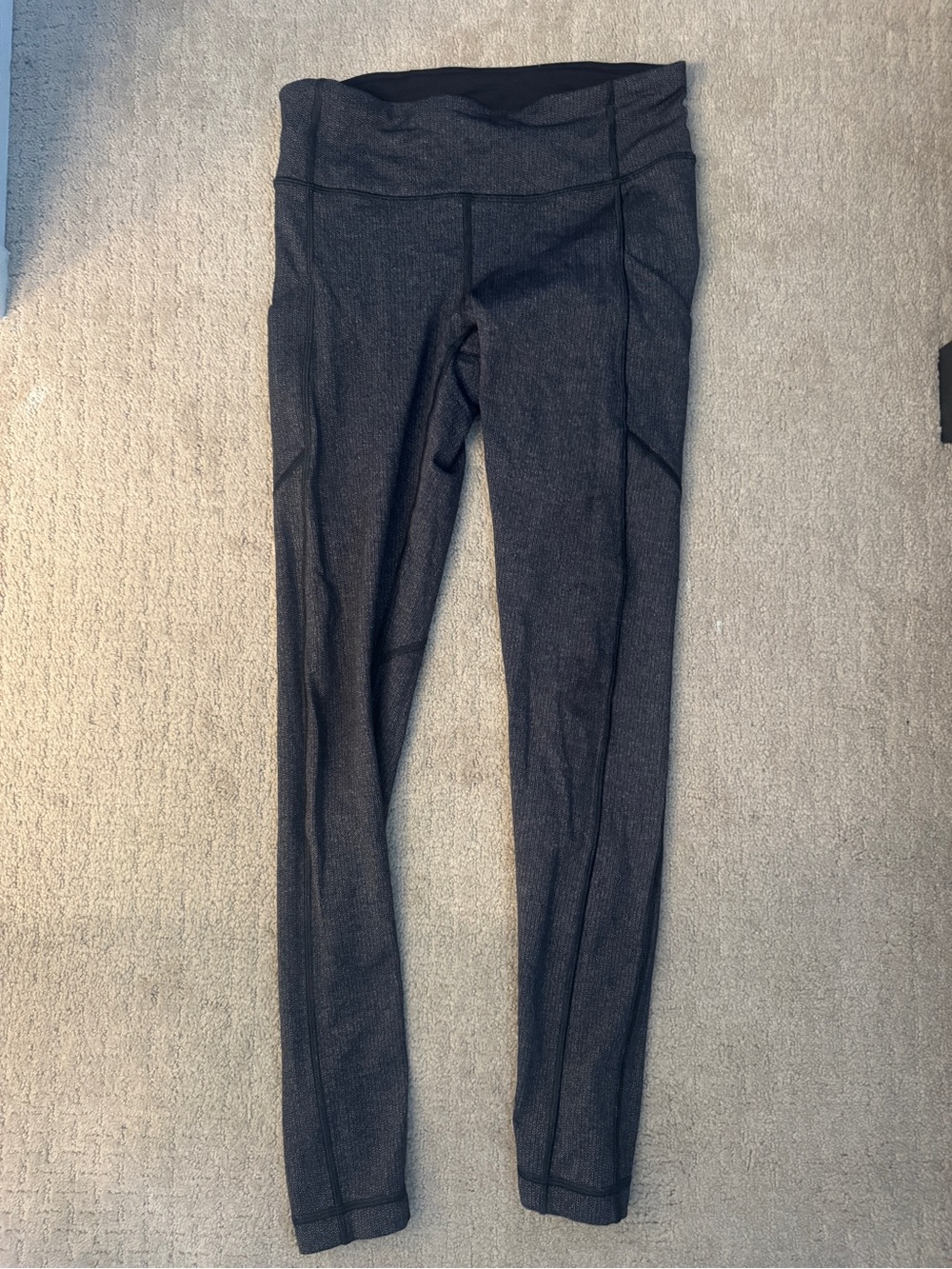 Lululemon High-Waist Heathered Black Leggings